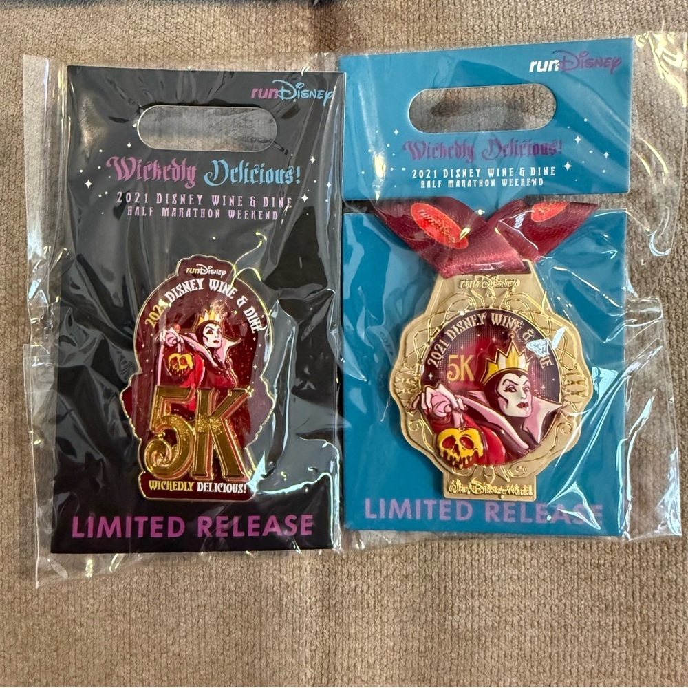 Rundisney Wine and Dine 2021 5k pins